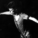 ALL DRESSED UP: David Bowie performing at Kirkstall Rolarena in 1973.