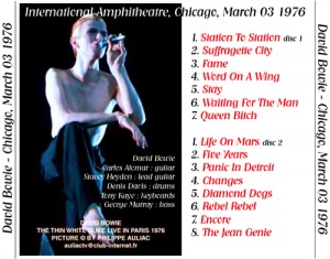 David Bowie 1976-03-03 Chicago ,International Ampitheater - Chicago - SQ 7